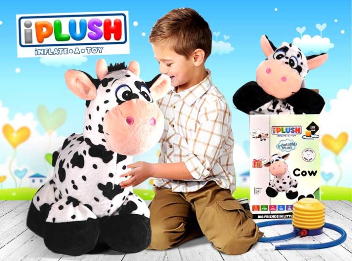 iPLUSH KRAVICA PLIŠANA NA NAPUHAVANJE ( L ) 60 CM SA PUMPOM