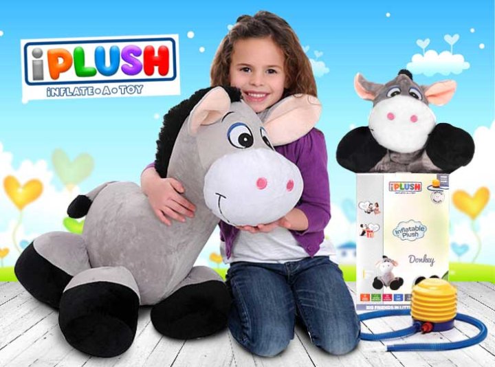 iPLUSH MAGARAC PLIŠANI NA NAPUHAVANJE ( L ) 65 CM SA PUMPOM