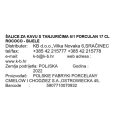 ŠALICE ZA KAVU S TANJURIĆIMA 6/1 PORCULAN 170 ML ROCOCO - BIJELE