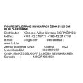 FIGURA STILIZIRANA ŽENA 21 CM BIJELA ILI SREBRNA
