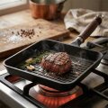 TAVA GRILL GRAND CHEF ALU-GUSS 26x25 CM S DRVENOM DRŠKOM