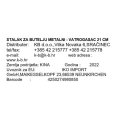 STALAK ZA BUTELJU METALNI - VATROGASAC 21 CM