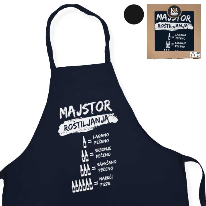 PREGAČA SA ŠALJIVIM NATPISOM MUŠKA Majstor roštiljanja