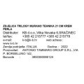 ZDJELICA TRILOGY MURANO STAKLO 21 CM KREM PERLA