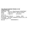 VAZA TRILOGY MURANO STAKLO 35 CM LJUBIČASTO-SIVA