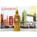 TACNA STAKLENA DEKORIRANA - LONDON 30x20 CM