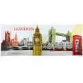 TACNA STAKLENA DEKORIRANA - LONDON 36x14 CM