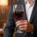 ČAŠA ZA VINO S TISKOM NAJBOLJI KUM U POKLON KUTIJI