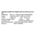 OGLEDALO ZIDNO POLYRESIN ANTIK ZLATNO 49x3,5x59 CM