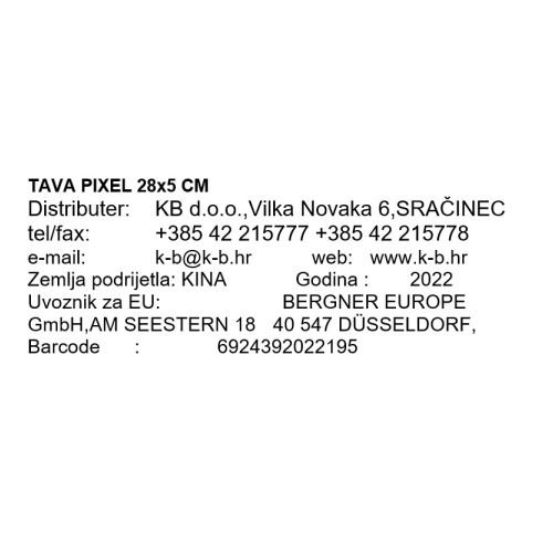 TAVA ZA PEČENJE - PIXEL 28x5 CM