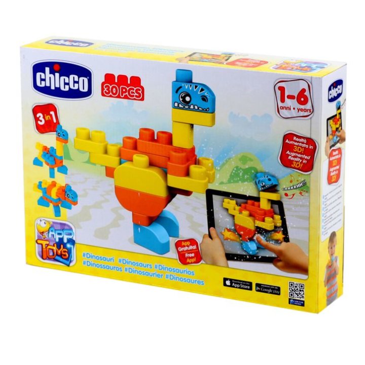 Kocke Chicco dinosaur 30 dijelne