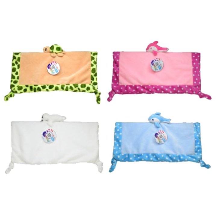 DEKICA PLIŠANA BABY ZA MAŽENJE SA ŽIVOTINJOM 30x30 CM SORT