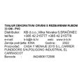 TANJUR DEKORATIVNI PODLOŽNI CRVENI S REZBARENIM RUBOM 33 CM - PVC