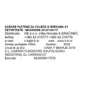 KOŠARE PLETENE ZA CVIJEĆE S DRŠKAMA 4/1 ČETVRTASTE - MAHAGONI 34+27+22+17 CM