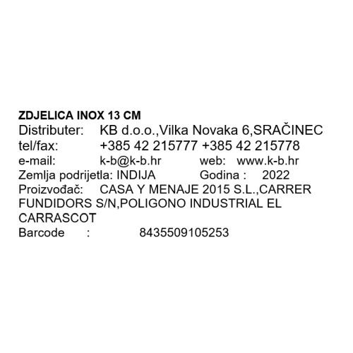 ZDJELICA INOX 13 CM