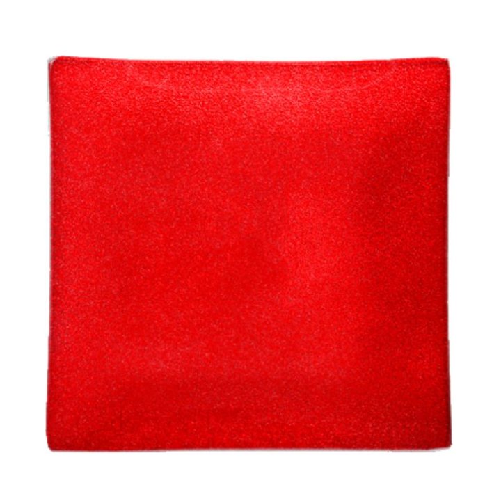 TANJUR STAKLENI DEKORIRANI ČETVRTASTI 23,5x23,5 CM - CRVENI