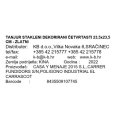 TANJUR STAKLENI DEKORIRANI ČETVRTASTI 23,5x23,5 CM - ZLATNI
