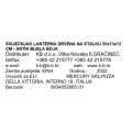 SVIJEĆNJAK LANTERNA DRVENA NA STALKU 55x13x13 CM - ANTIK BIJELA BOJA