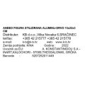 ANĐEO FIGURA STILIZIRANA ALUMINIJ-DRVO 15x22x5 CM