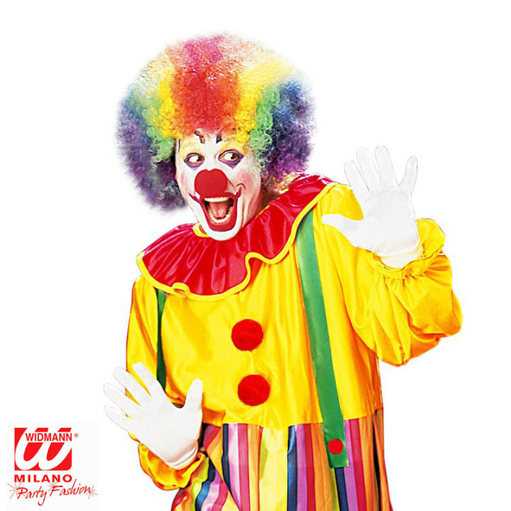 KOSTIM CIRKUS CLOWN KOMBINEZON S OVRATNIKOM I TREGERIMA - VELIČINA L