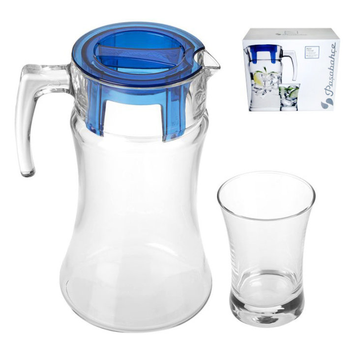 VRČ I ČAŠE AZUR SET ZA SOK 7 DIJELNI 140 CL + 21 CL