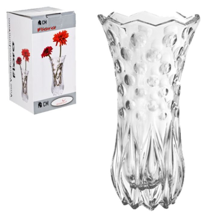 VAZA STAKLENA FLORA - ALESSANDRO 19 CM