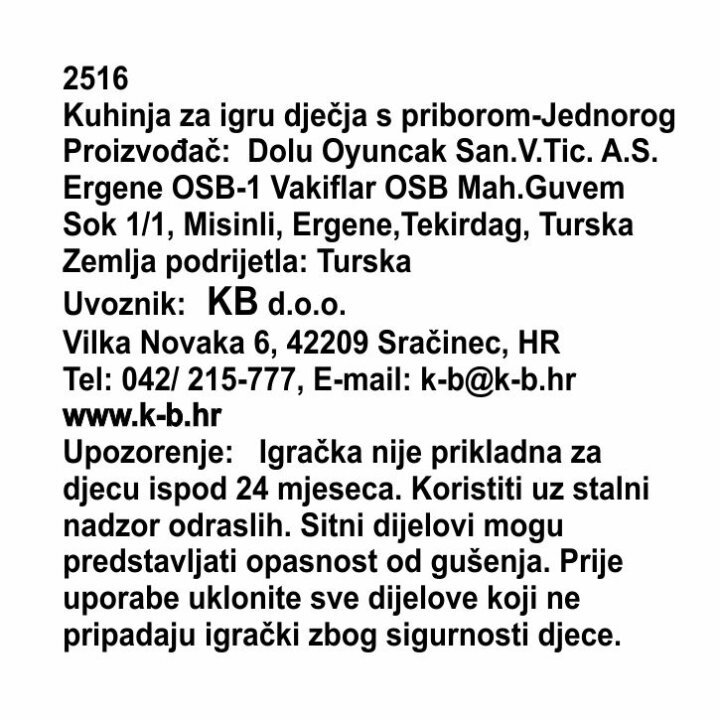 KUHINJA DJEČJA JEDNOROG ROZA