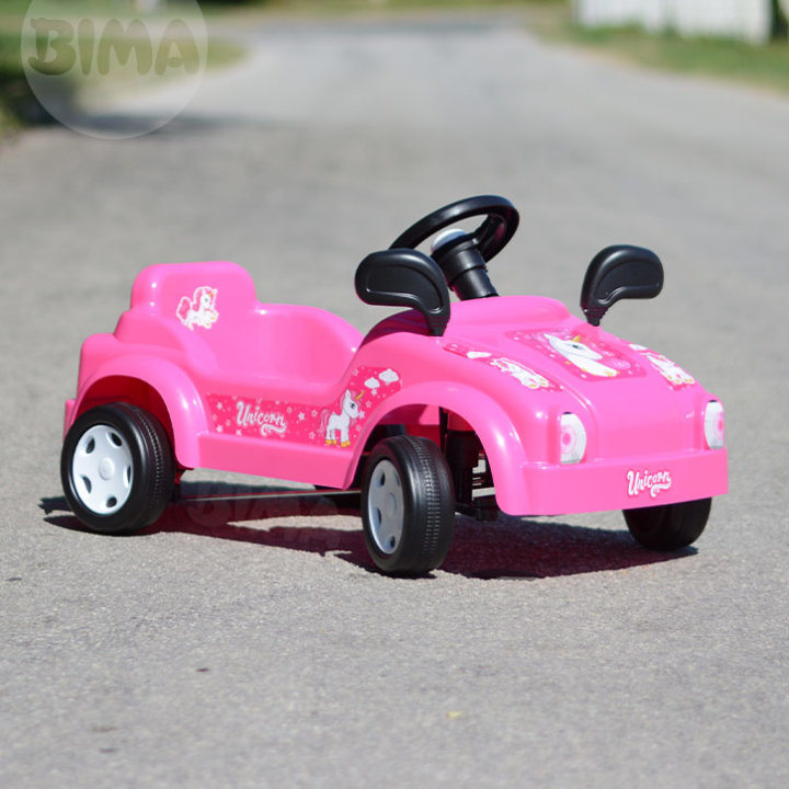 DJEČJI AUTO NA PEDALE SMART JEDNOROG ROZI 32x79x49 CM