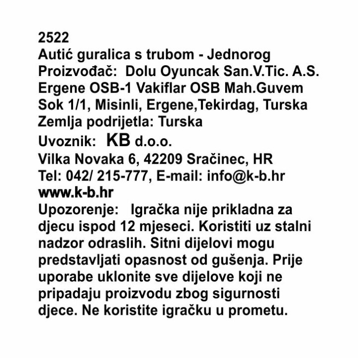GURALICA AUTO JEDNOROG ROZI SIT'N RIDE 37x48x21 CM