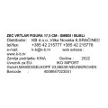 ZEC VRTLAR FIGURA 17,5 CM - SMEĐI / BIJELI