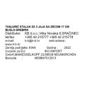 TANJURIĆ STALAK ZA 5 JAJA SA ZECOM 17 CM BIJELO-SREBRNI