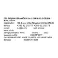 ZEC FIGURA KERAMIČKA 20x12 CM BIJELO-ZELENI / BIJELO-ŽUTI