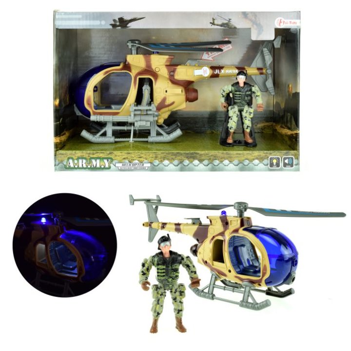 VOJNI SET HELIKOPTER SA SVJETLOM I ZVUKOM