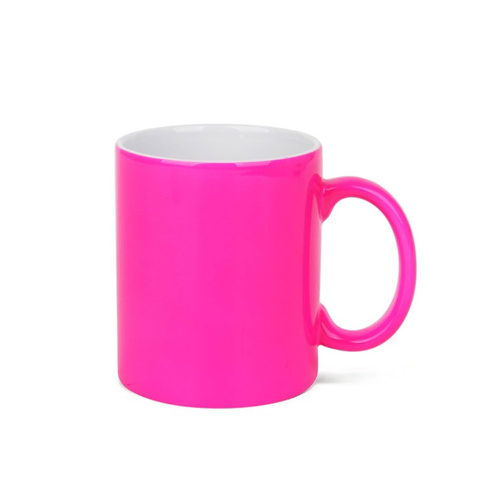 ŠALICA KERAMIČKA NEON ROZA 300 ML