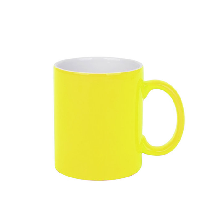 ŠALICA KERAMIČKA NEON ŽUTA 300 ML