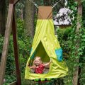 Ljuljačka - šator 2u1, okrugli sa žaruljicama - na baterije 103 cm