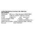 AVION DEKORACIJA 16x16x8,5 CM - METALNI BEŽ-SREBRNI