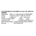 AUTO DEKORACIJA OLDTIMER 16x7,5x6,5 CM - METALNI SREBRNI