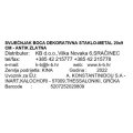 SVIJEĆNJAK BOCA DEKORATIVNA STAKLO-METAL 20x9 CM - ANTIK ZLATNA