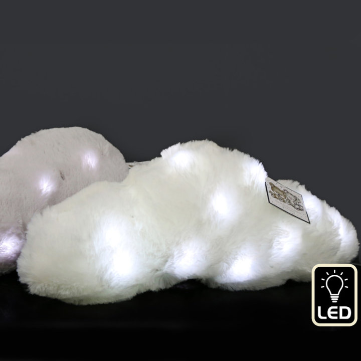 JASTUK OBLAK PLIŠANI S LED SVJETLOM 35x18 CM