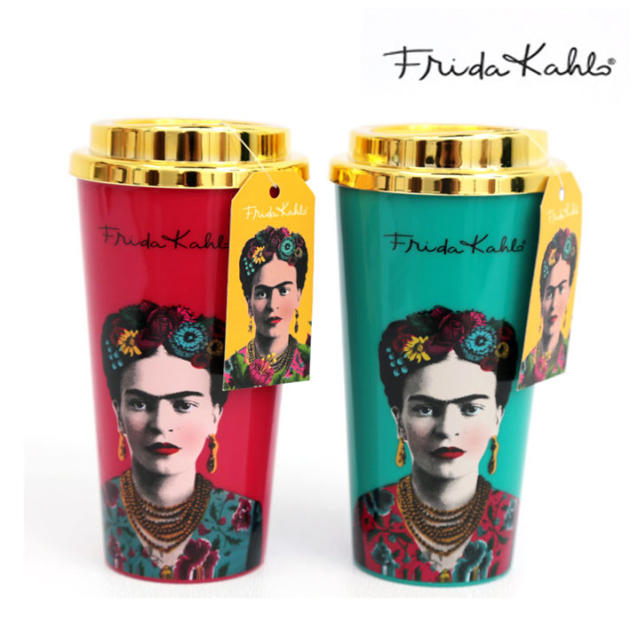 FRIDA KAHLO PUTNA ŠALICA 17,5 CM - PVC SORT