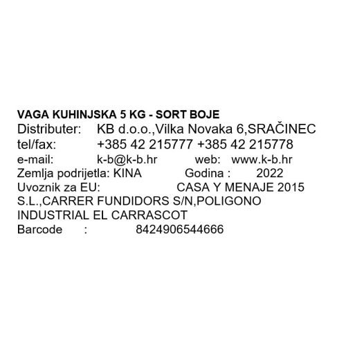 VAGA KUHINJSKA 5 KG