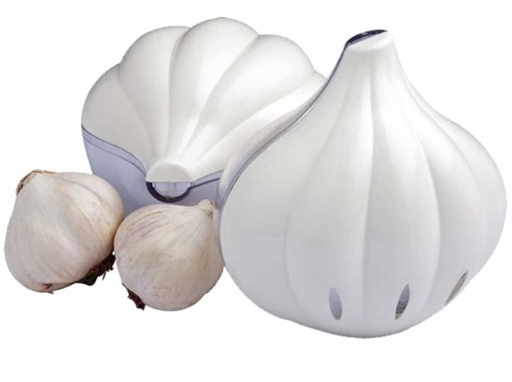 POSUDICA ZA ČUVANJE ČEŠNJAKA S POKLOPCEM 10x7,5 CM - LUX