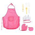 MALI KUHAR DELUXE SET - PREGAČA, KAPA I PRIBOR U KUTIJI 28x23,5 CM ROZI