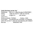ČAŠA ŽIVOTINJE 340 ML PVC