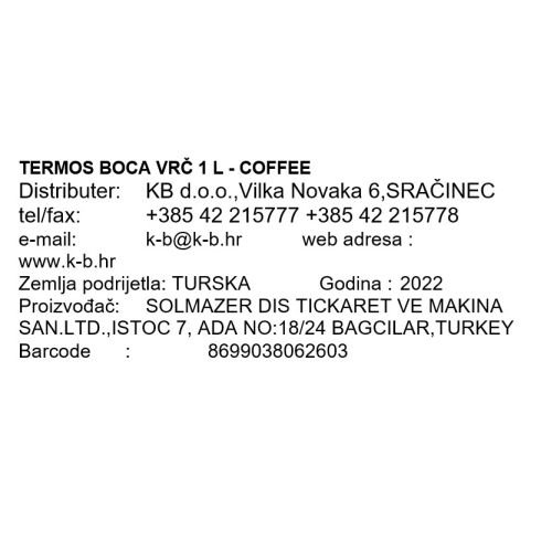TERMOS BOCA VRČ 1 L - COFFEE