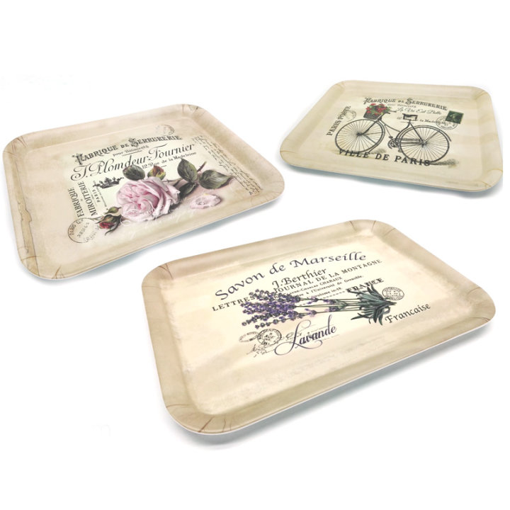 TACNA ČETVRTASTA PVC - RETRO MOTIV 35x26 CM