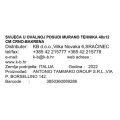 SVIJEĆA U OVALNOJ POSUDI MURANO STAKLO 48x12 CM CRNO-BAKRENA