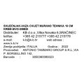 SVIJEĆNJAK-VAZA CVIJET MURANO STAKLO 18 CM KREM-SIVO-SMEĐI