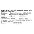 ZDJELA INFINITY ČETVRTASTA MURANO STAKLO 25x25 CM BIJELO-LJUBIČASTA